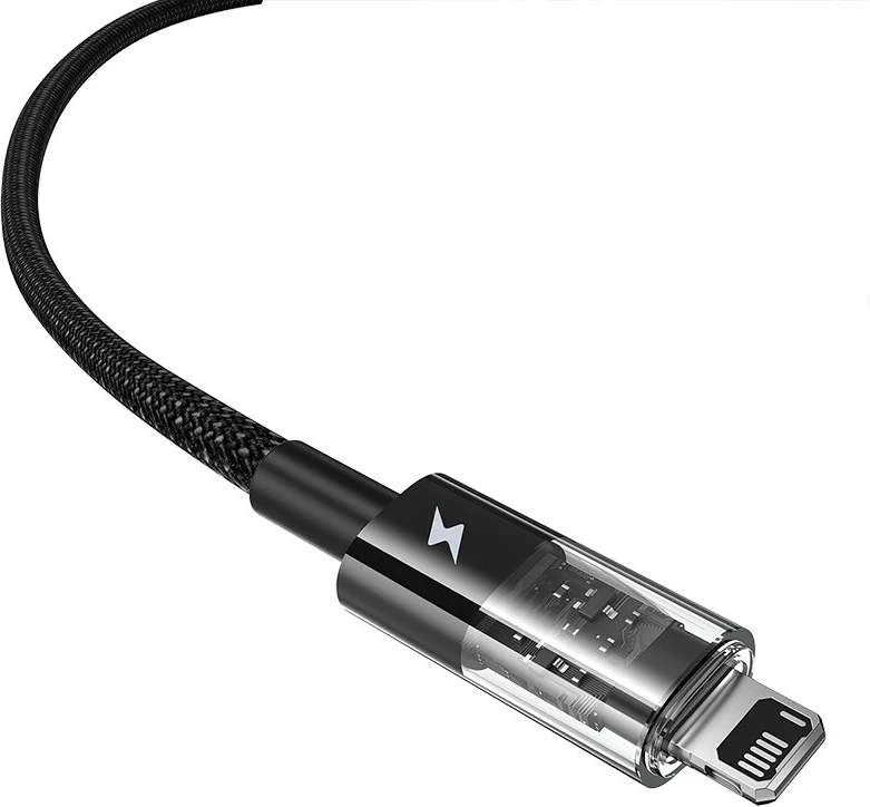 Hitri polnilni kabel USB na IP Baseus Gem, 1 m, črn