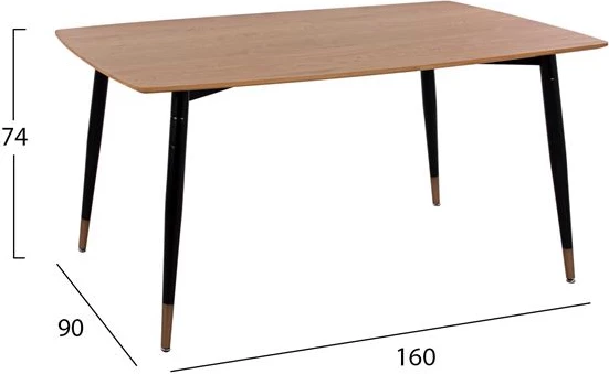 Set jedilne mize FH11180 5 kosov z naravno namizno ploščo in stoli v modrem žametu