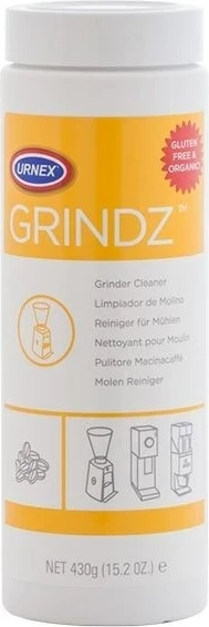 Granulat za čiščenje mlinčkov za kavo URNEX Grindz 430 g, rumene