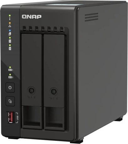 NAS QNAP TS-253E, stolp, Ethernet LAN, Intel Celeron, 8 GB, črn