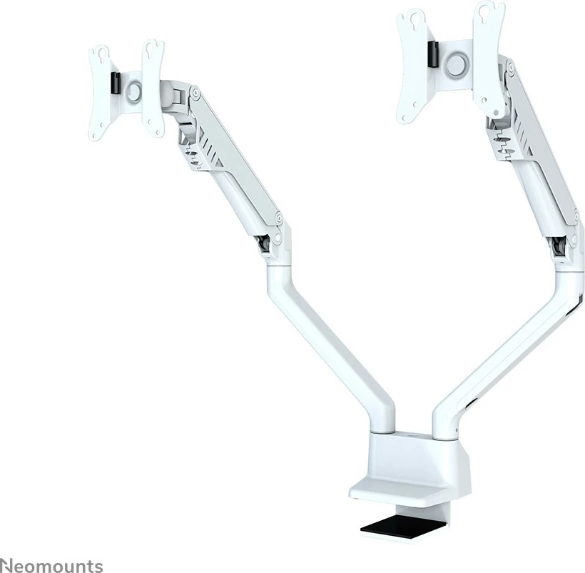 Nosilec za dva monitorja Neomounts FPMA-D750DWHITE2, mogoče nastavljanje z zrakom, bel