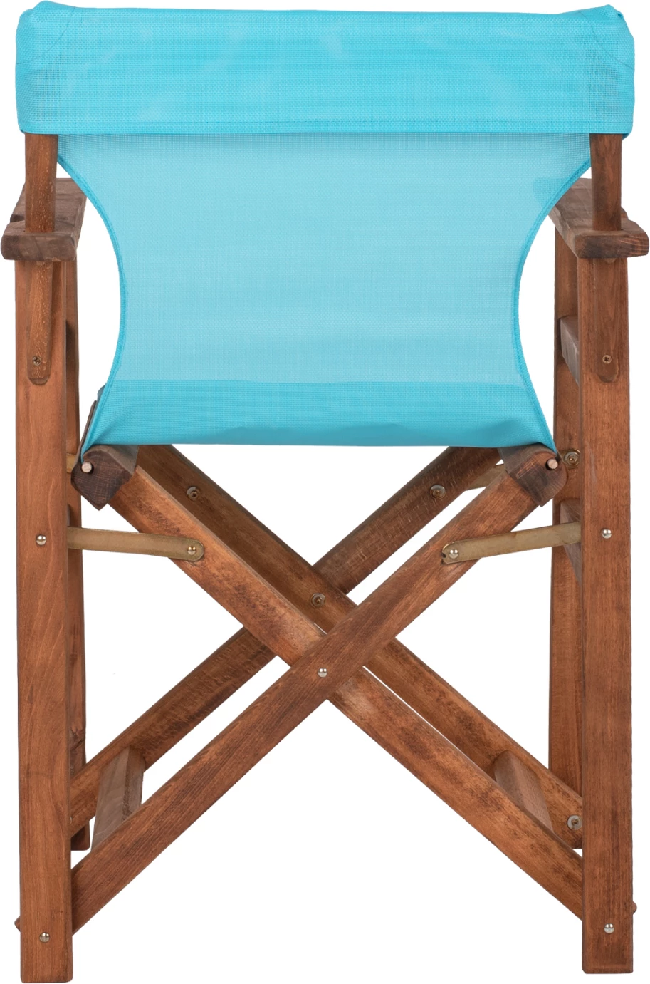 Režiserski stol LIMNOS FH10368.08 v barvi oreha in nebesno modrem textilenu 57x54x88,5 cm