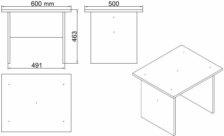 Set pisarniškega pohištva Hanah Home, Vo15-Ob