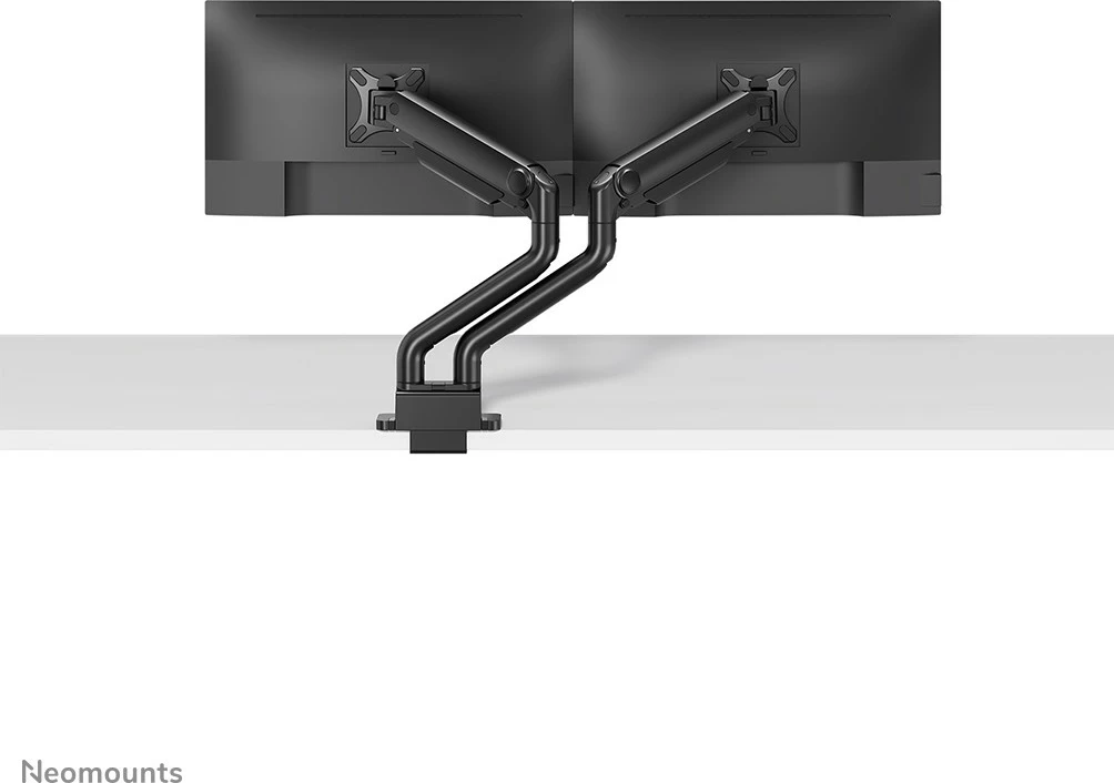 Kavelj za dva monitorja Neomounts Newstar DS70S-950BL2, s sponko in grommetom, do 18 kg, 43,2 cm (17") / 88,9 cm (35"), 100 x 100 mm, črn