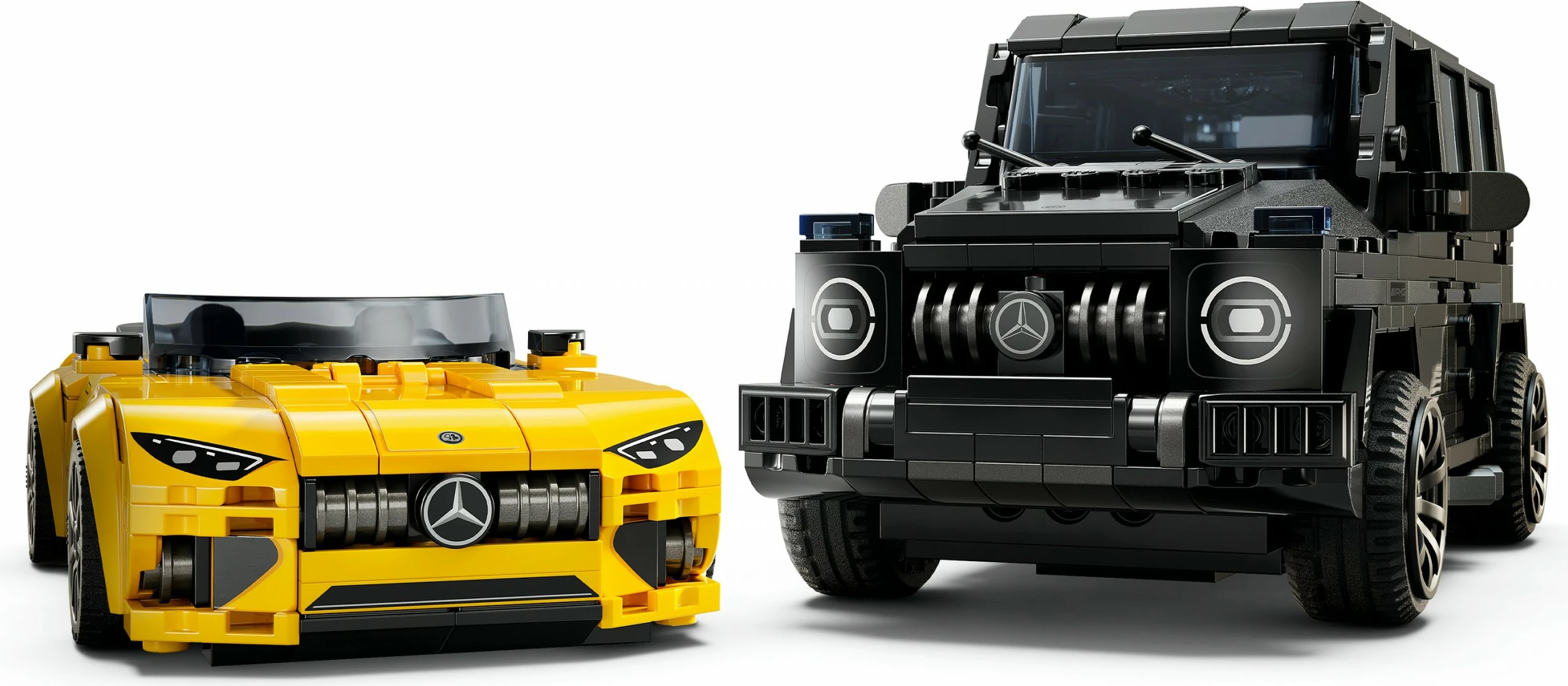 Set gradnje dvoslojni Mercedes-AMG G 63 & SL 63, 808 kosov, večbarvno