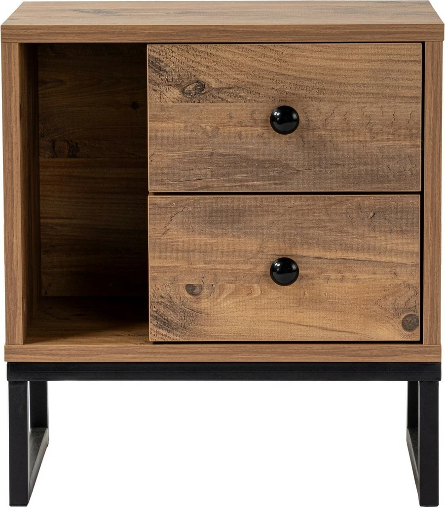 Nočna omarica Atlantic Pine in črna, Nordure