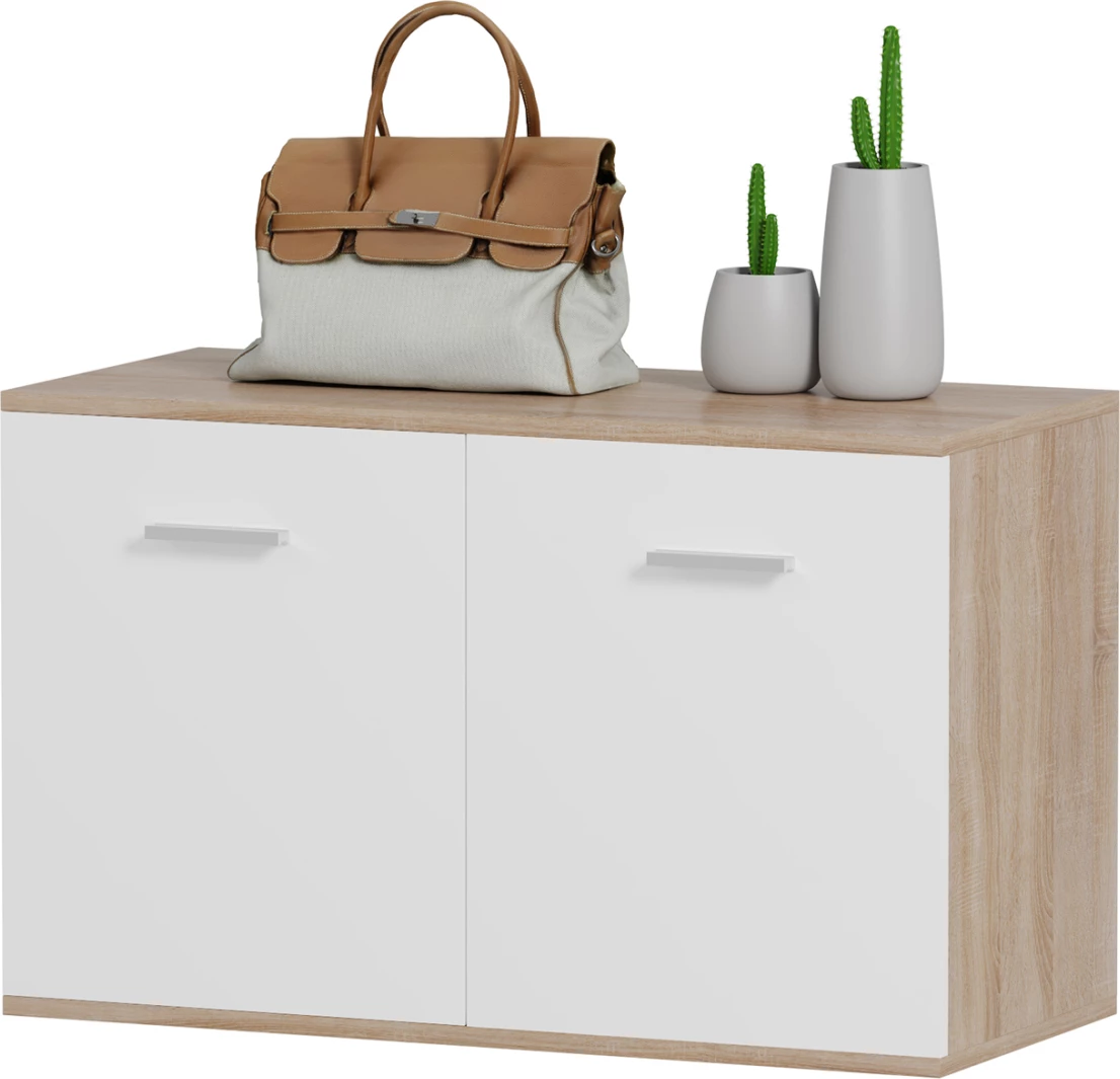 Omara za čevlje DIONNE FH4363 melamin v sonoma-beli 80x35x46Hcm