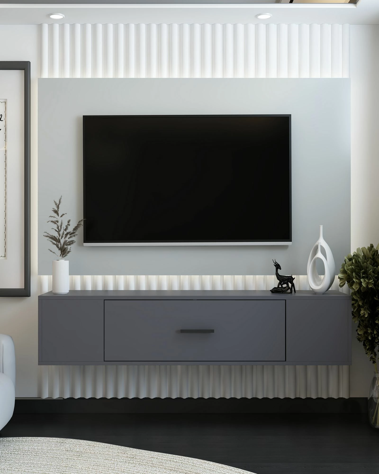 Komoda za tv, antracitna, Skye Decor Kodaks