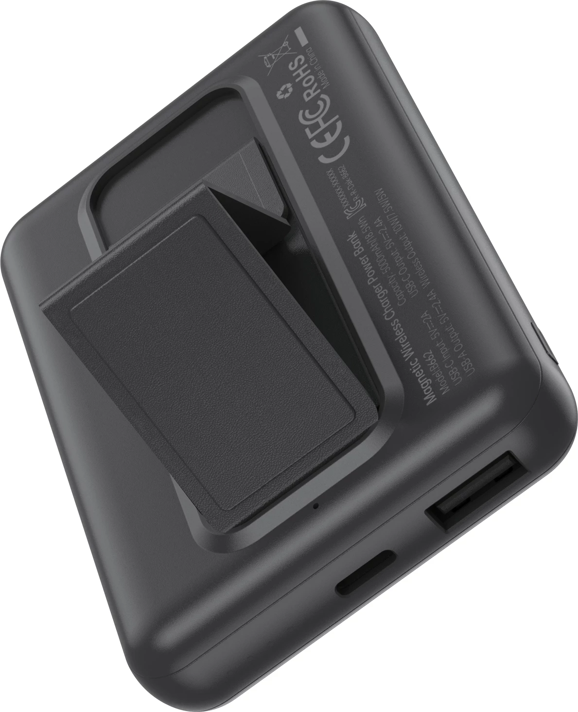 Powerbank 5000mAh MagSafe Choetech B662, USB-C/USB-A, črn