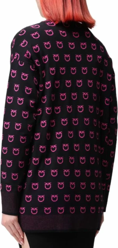 Pulover Lama Logo za ženske Pinko W 101562A112, vijolično-črn