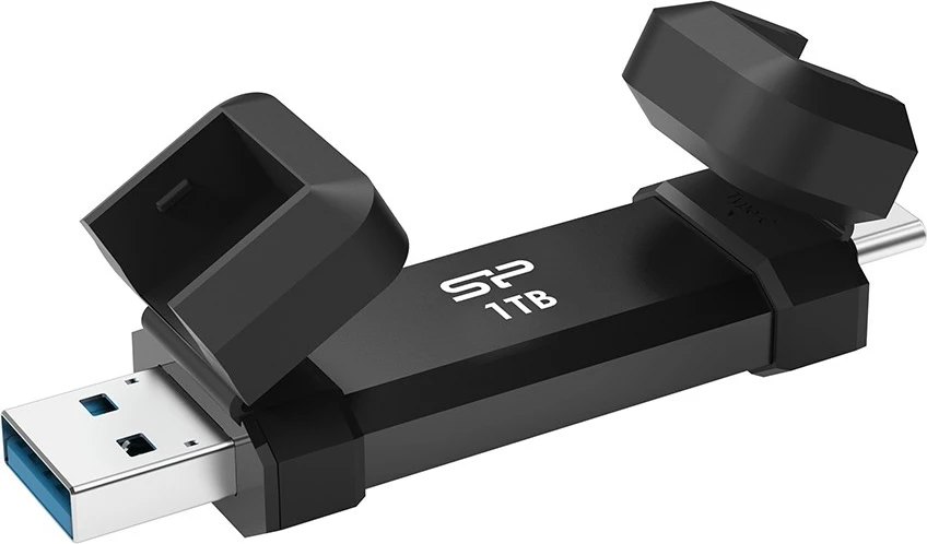 USB ključek Silicon Power DS72, 1 TB, USB 3.2 Gen 2, Type-A/Type-C, črn