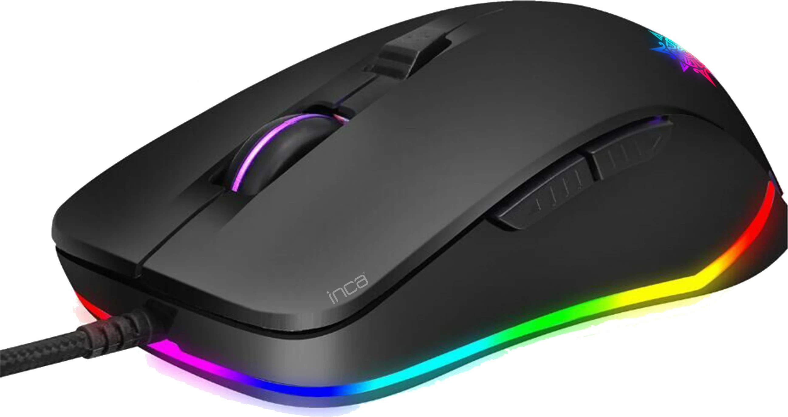 Gaming miška, Inca IMG-327, 4800 DPI, ambidextrous, črna, z osvetlitvijo