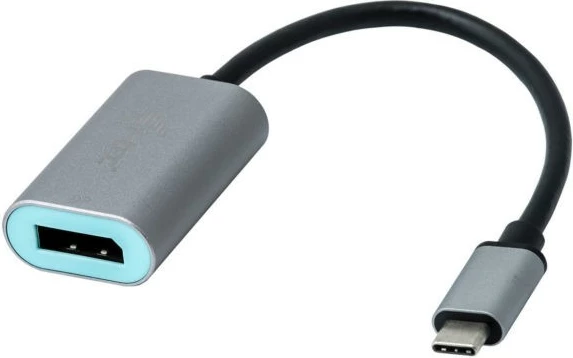Adapter USB-C na DisplayPort, 4K 60 Hz, kovinski, sivo/azurno i-tec C31METALDP60HZ