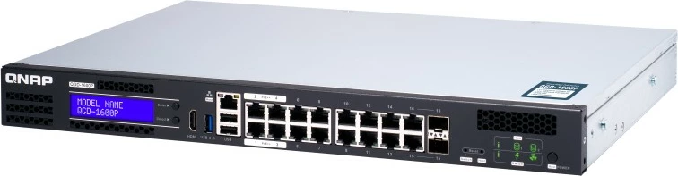 Strežniški stikalo QNAP QGD-1600P-4G, 16+4 priključki, PoE, rackmount