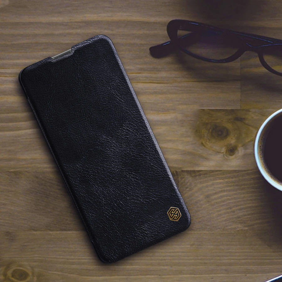 Ovitek za telefon Nillkin Qin Case za Xiaomi Redmi Note 11T 5G / Note 11S 5G / Note 11 5G (China) / Poco M4 Pro 5G, rjav