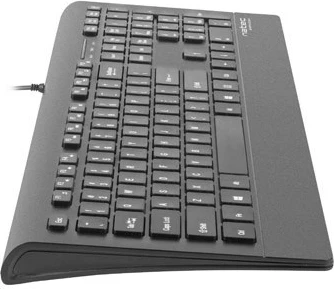 Multimedijski tanek naslonski tipkovnica Natec BARRACUDA, USB, 104 tipke, črn