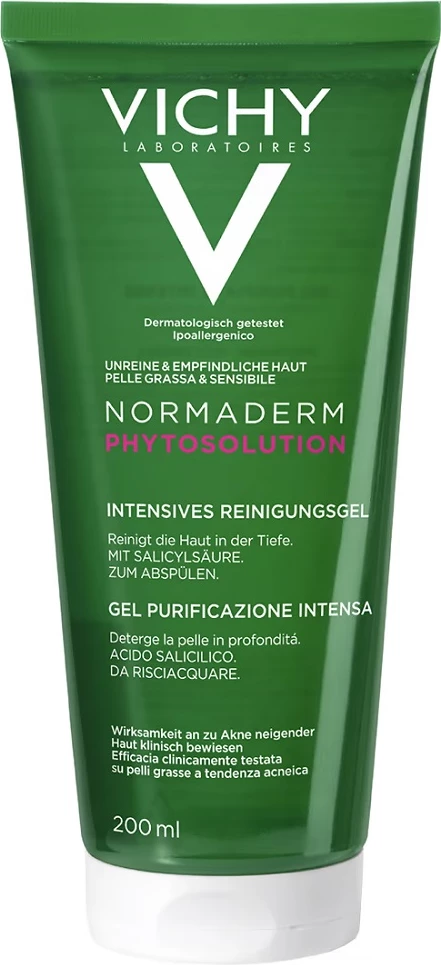Čistilni gel za obraz Normaderm Phytosolution Vichy, za ženske, 200 ml