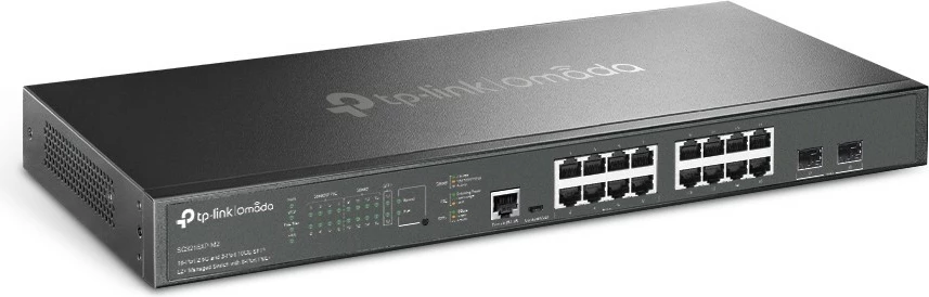 Managed preklopnik Omada 16 vrat 2.5G in 2 vrat 10GE SFP+, TP-Link, L2+, 2.5G Ethernet, PoE, za rack 1U
