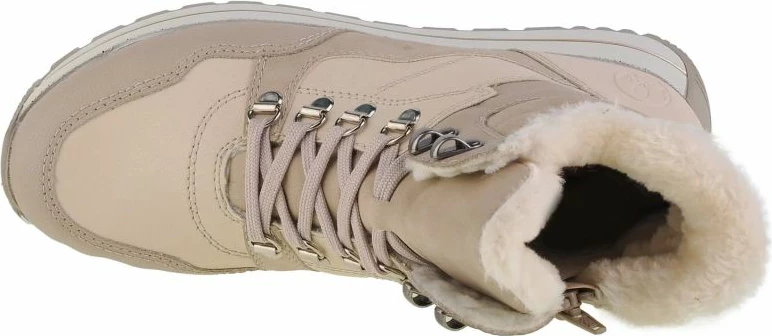 Visoke vezane škornje, Rieker N4002-60, krem