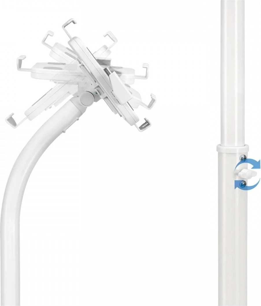 Stojalo za tla za tablico 7,9–11" Techly 406345, belo, z varnostnim ključem