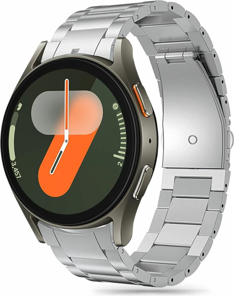 Jeklena zapestnica za pametno uro Tech-Protect za Samsung Galaxy Watch 4/5/5 Pro/6/7/FE, srebrna