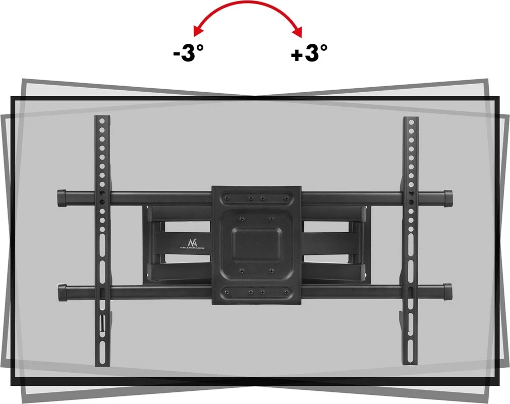 Stenski nosilec za TV Maclean MC-789, za 32–85", VESA 600x400, 60 kg, črn