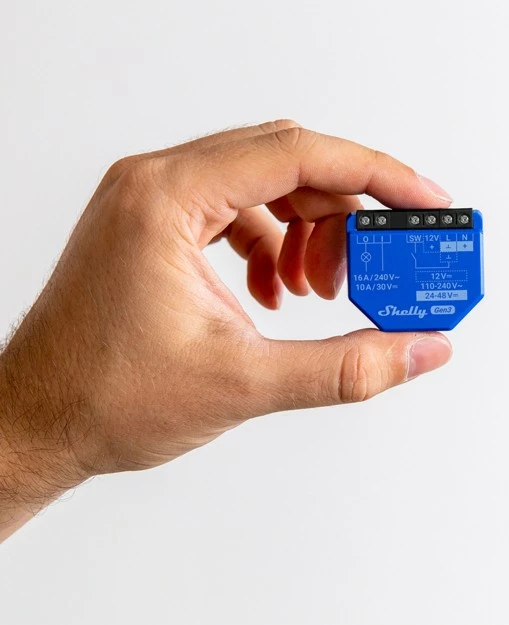 Pametni stikal Shelly 1 Gen3, 1P, brezžični, moder