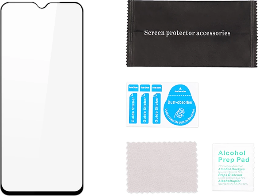Kaljeno steklo 9D za Xiaomi Redmi A2 / Redmi A1, 9H, z črnim okvirjem Dux Ducis