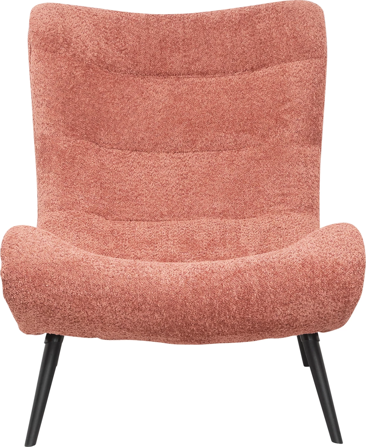 Fotelj BRYM FH9605.02 roza boucle tkanina-črne lesene noge 97x80x100Hcm