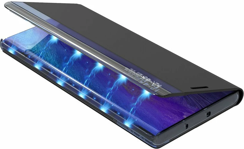 Zaščitni ovoj Hurtel Sleep Case za Poco M4 Pro 5G / Redmi Note 11S 5G / Redmi Note 11T 5G, s pokrovom in nosilcem, modra