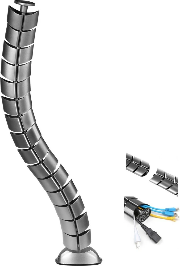 Organizator kablov, 80 cm, srebrn Maclean MC-768S