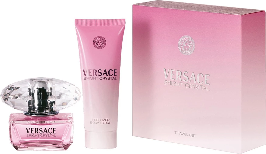 Eau de Toilette in dišni losjon za telo Versace Bright Crystal 50 ml + 100 ml