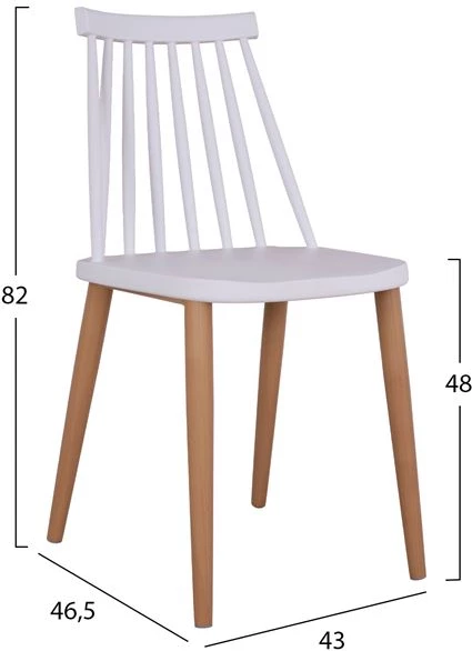 Set 5 kosov Miza Sonama & Stoli Vanessa bele barve z kovinskimi nogami FH11024.01 120x70x76.5 cm