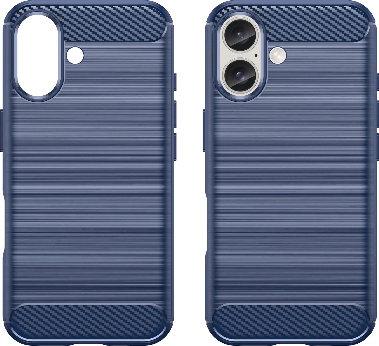 Ovitek za telefon Hurtel Carbon Case za iPhone 16 Plus, TPU, modra
