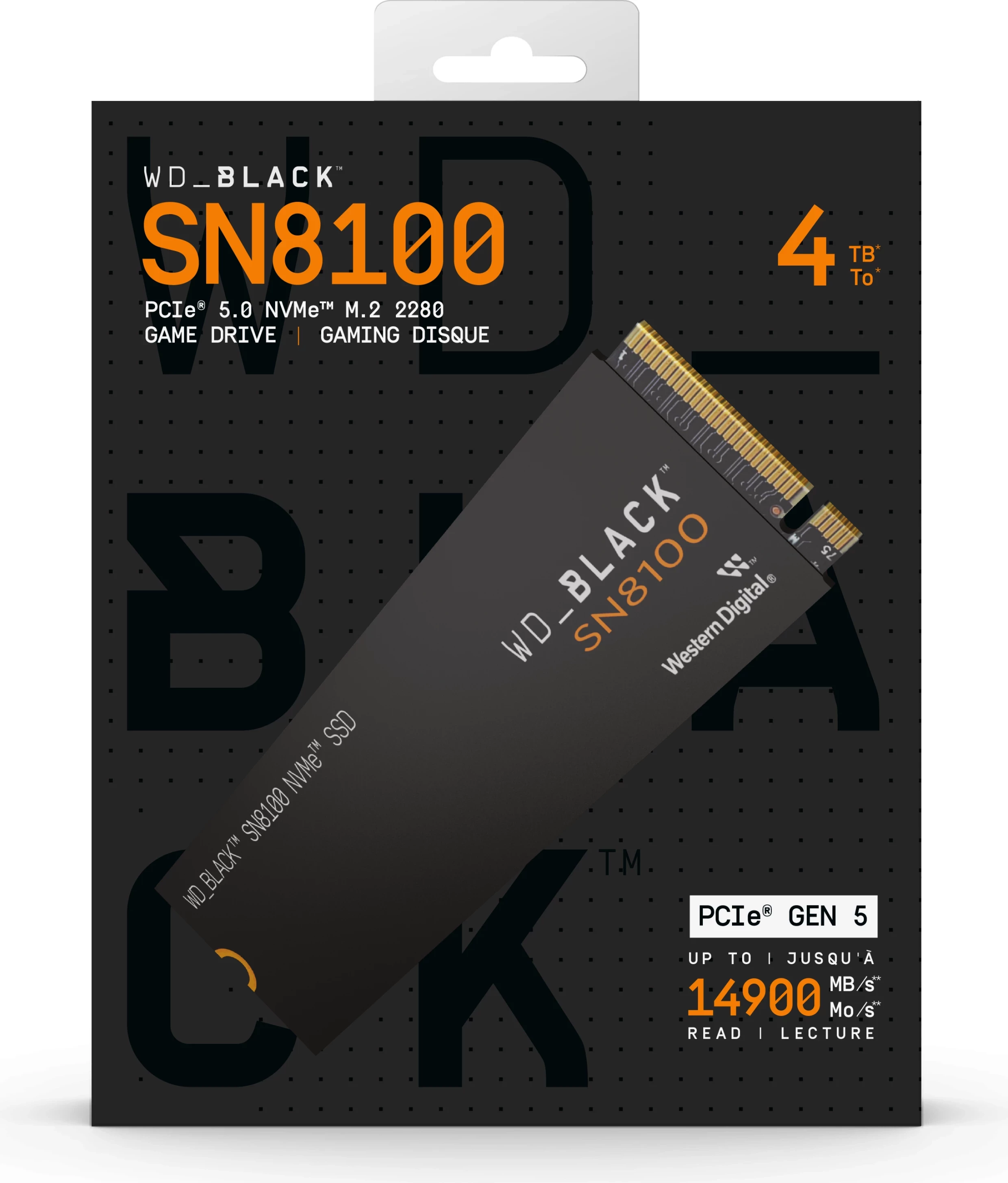 SSD M.2 4TB, PCIe 5.0 NVMe, črn Western Digital WD Black SN8100