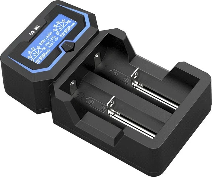 Polnilec baterij XTAR X2, za Li-ion 18650, črn