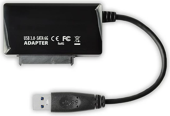 Adapter USB 3.0 na SATA za HDD/SSD 2,5", 3,5", 5,25", črn - AXAGON ADSA-FP3 FASTport3, z napajalnikom
