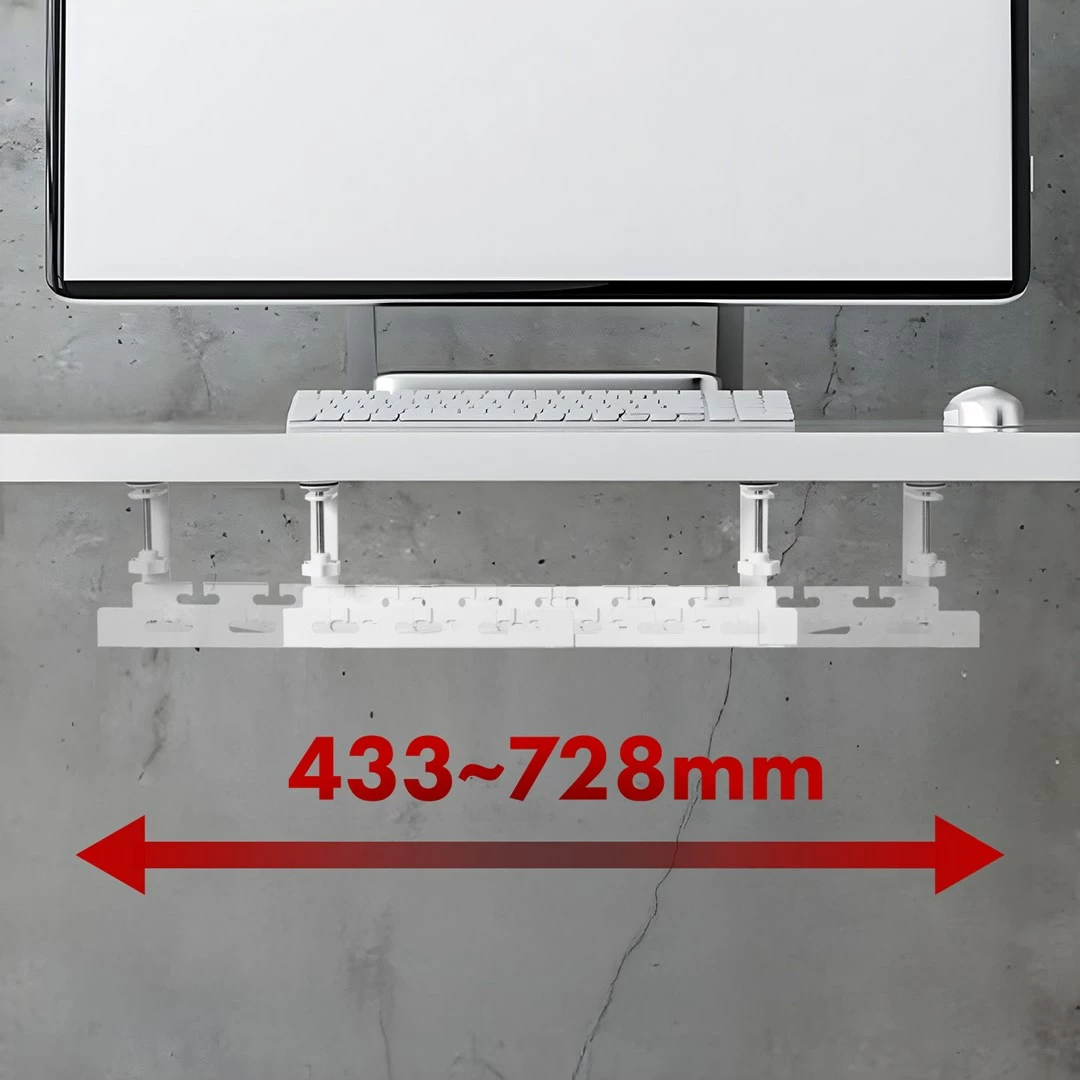 Organizator kablov pod mizo Maclean MC-103 W, jeklo, bel