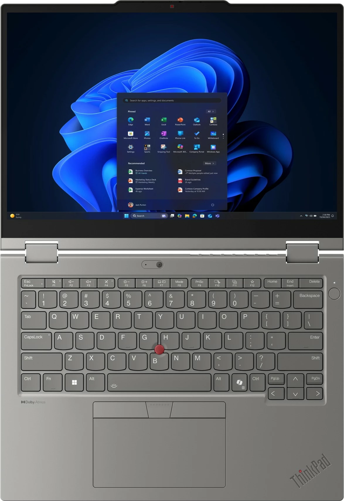 Prenosni računalnik 2v1, Lenovo ThinkPad L13 G6, Ultra5 225U, 16GB RAM, 512GB SSD, 13", zaslon na dotik, 4G, siva