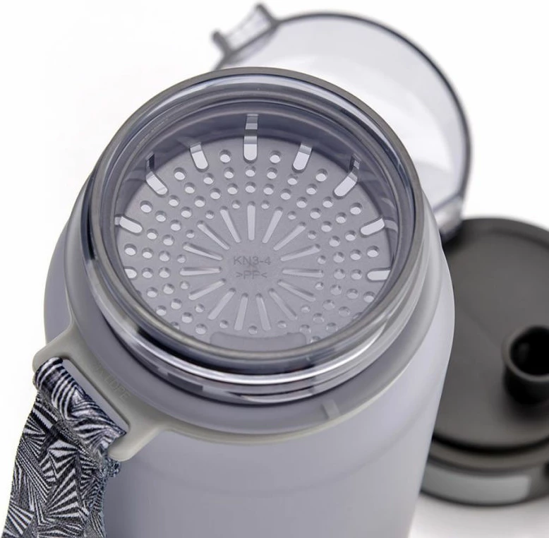 Voda steklenica 650 ml za turizem/na prostem, Meteor, siva/srebrna