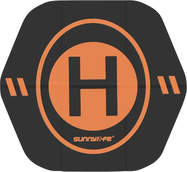 Dvostranska šestkotna podloga za pristajanje za dron, 55 cm, iz PU, s torbico, rumeno/oranžna Sunnylife TY-TJP08