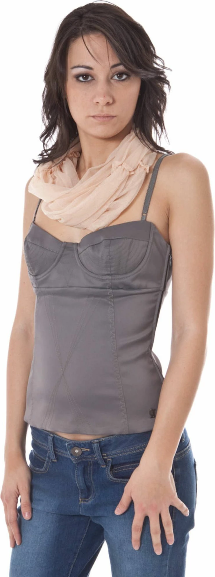 Top za ženske, siv, JOHN GALLIANO