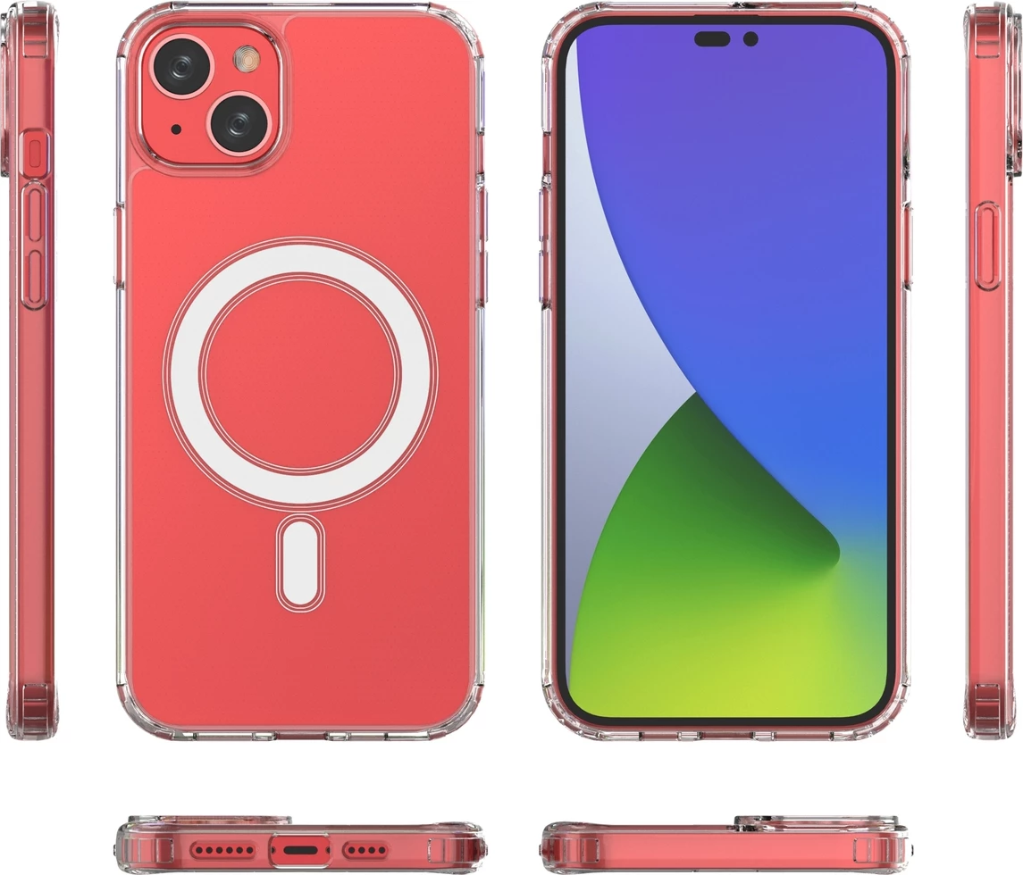 Ovitek za iPhone 14 Plus, MagSafe, prosojen — Hurtel