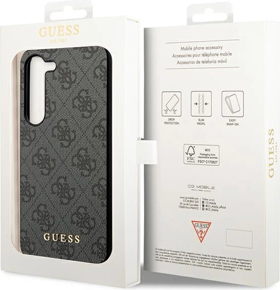 Ovitek Guess 4G Charms Collection za Samsung Galaxy A35, črn