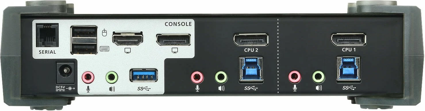 KVM preklopnik ATEN CS1922M, 2 vrata, USB 3.0, 4K, DisplayPort, HDMI, črn