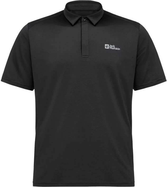 Funkcionalna polo majica za moške Jack Wolfskin, črna