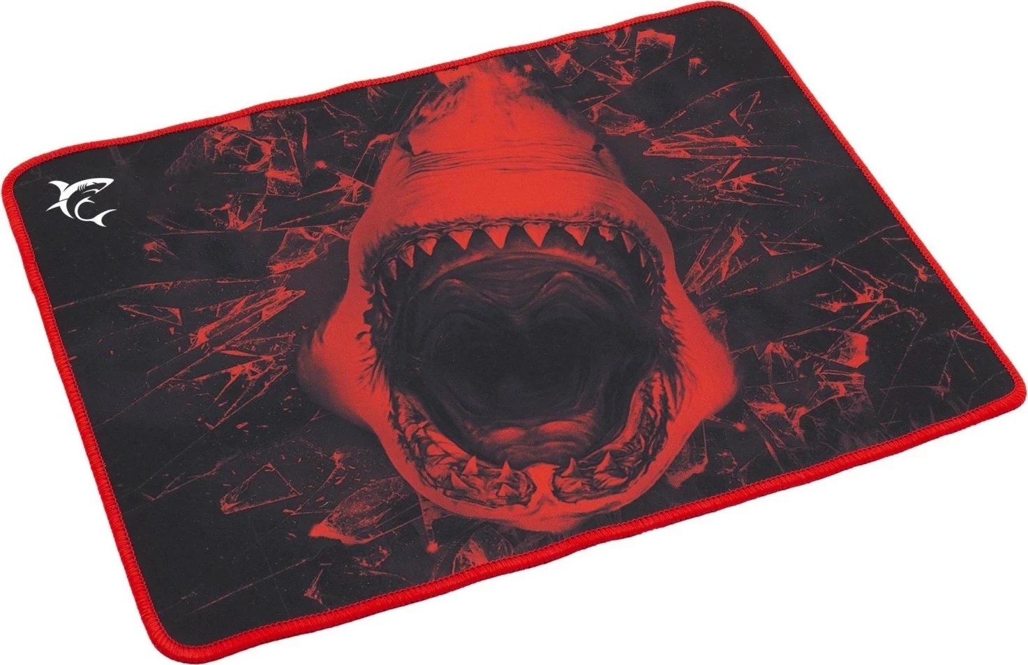 Mauspad Skywalker L White Shark, 400 x 300 mm, črno-rdeč