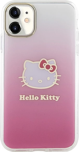 Ovitek Hello Kitty IML Gradient Electrop Kitty Head za iPhone 11/XR, roza