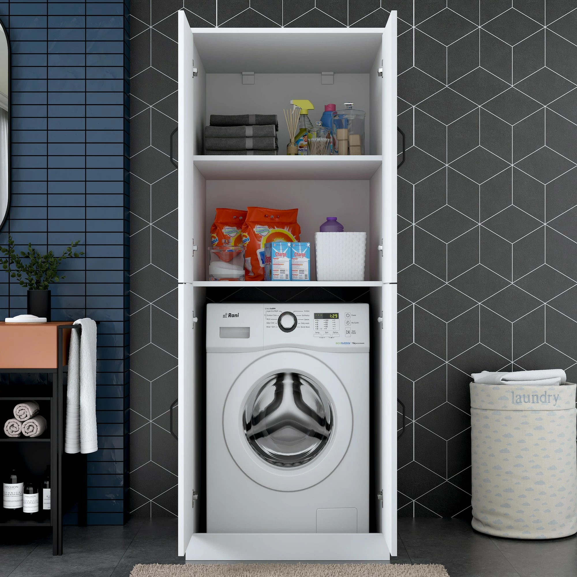 Omara za pralni stroj Hanah Home KD109 - 3198, bela