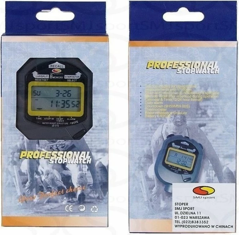 Kronometer za trening Yakimasport, črn